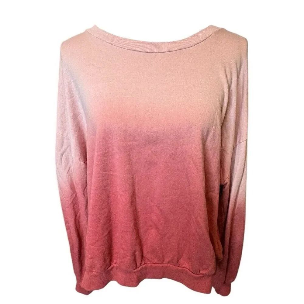 Young Fabulous & Broke Crewneck Pullover Bishop Sleeve Tie Dye Sweatshirt Sz L